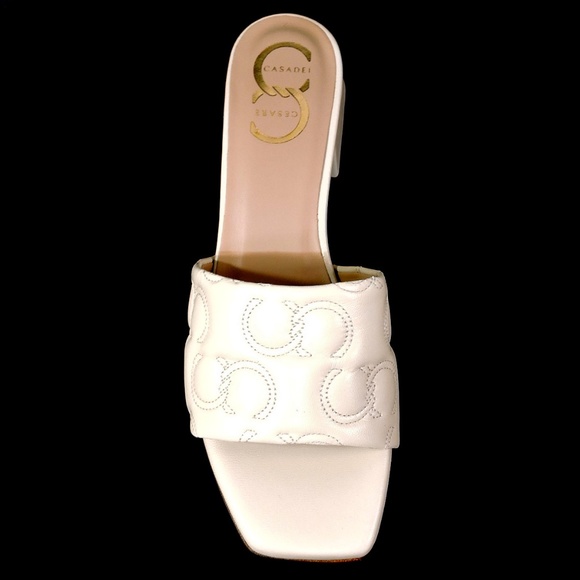 CASADEI 🇮🇹 WOMEN'S BEIGE SOFT LEATHER COMFORT MULES - Picture 7 of 10